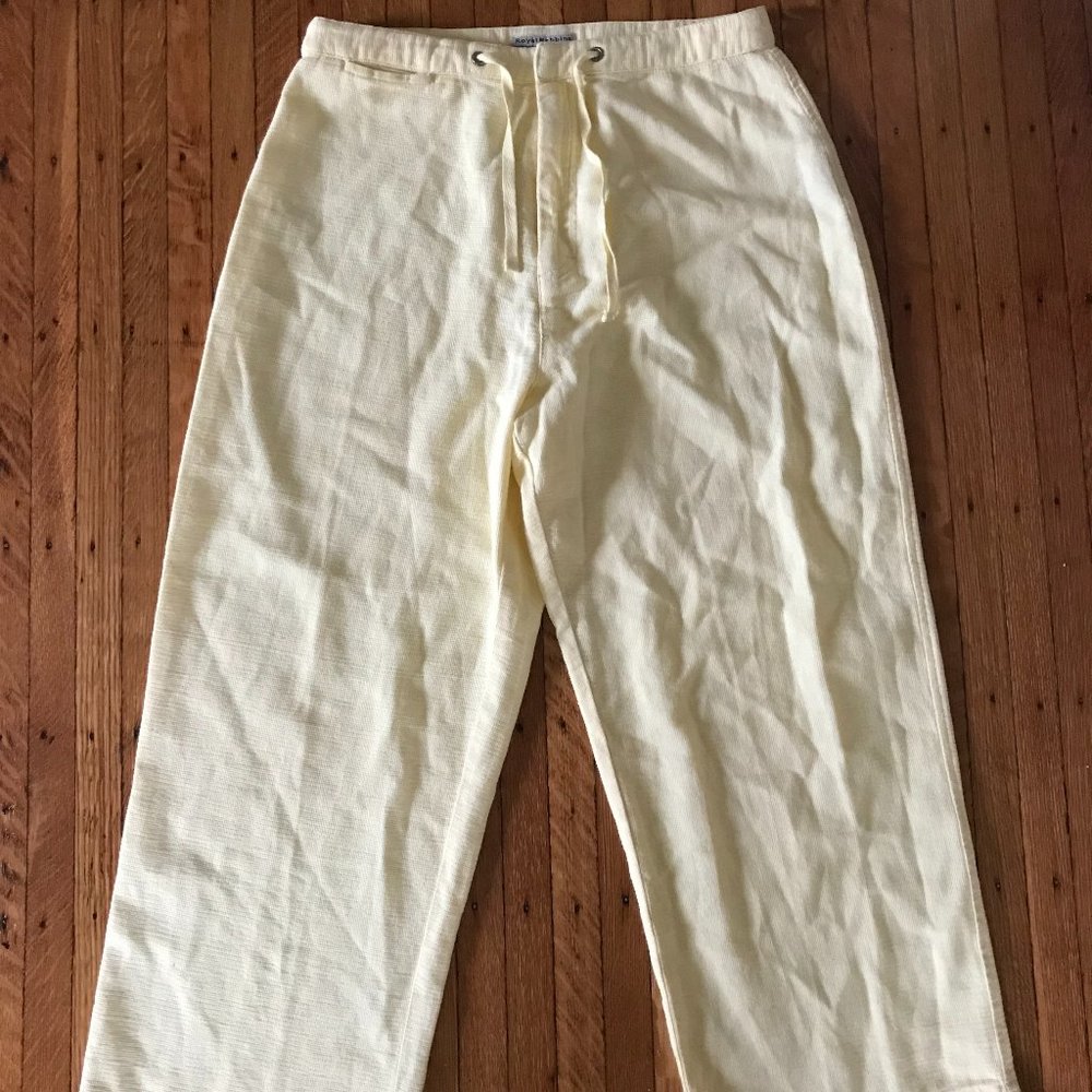 yellow flowy lounge pants